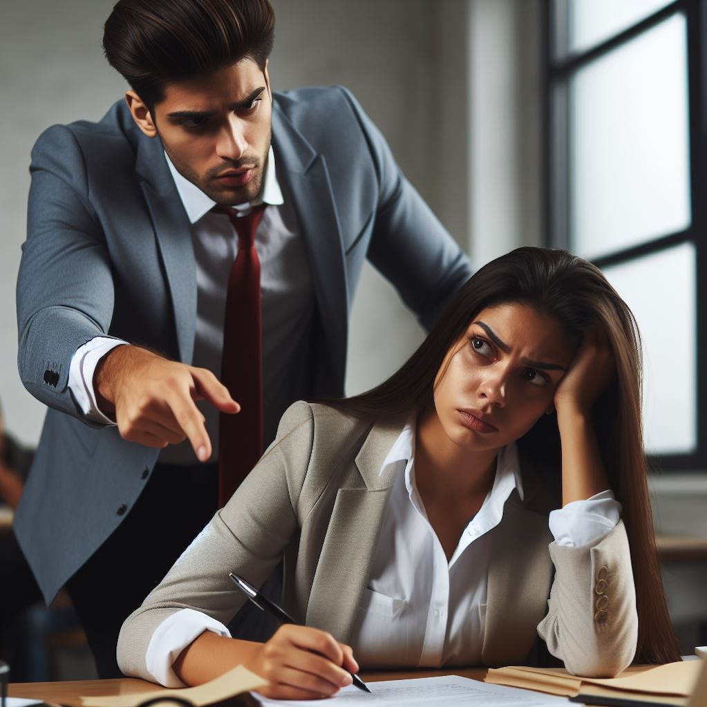 Manager Dictating Work to Frustrated Team Member